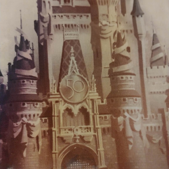 💝FIRM! NWT DISNEY PARKS WALT DISNEY WORLD 50TH ANNIVERSARY KITCHEN TOWEL - Picture 3 of 7